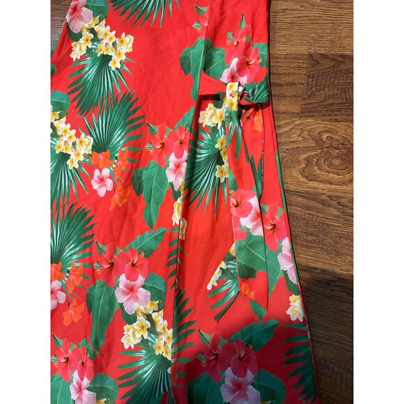 Viva Aviva Ixora Hawaiian Maxi Slip Dress Women’s Size 2 – Tropical Vacay Style - Picture 5 of 10